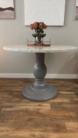 Gray and White Dining Table