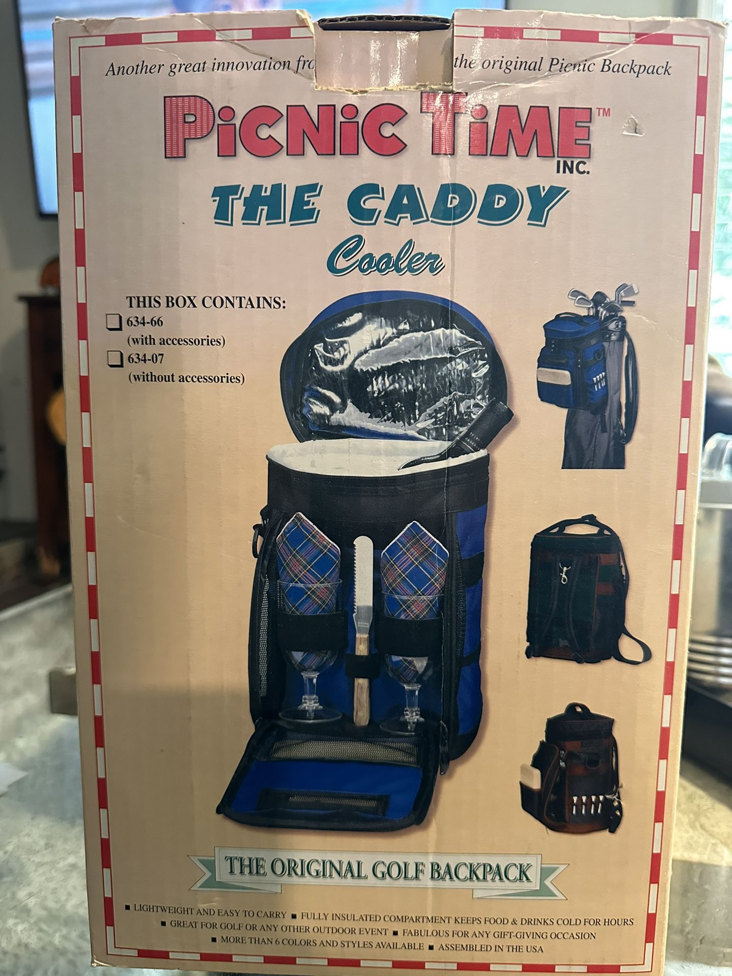 The Caddy Cooler. Original golf back Pack New