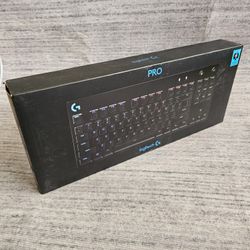 Logitech G PRO Wired Mechanical GX Blue Clicky Switch Gaming Keyboard, NEW NEVER OPENED.