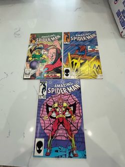 The Amazing Spider-Man #248, 264,267 Lot of 3, FN/VF Grade Marvel 1980s Books, Black Suit