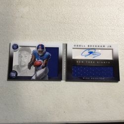 2014 Panini Playbook Rookie Booklet Odell Beckham Auto/Relic 137/299