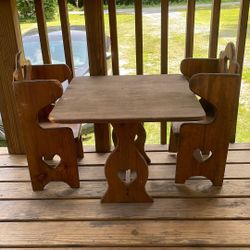 Kids Wooden Table And Chair Set