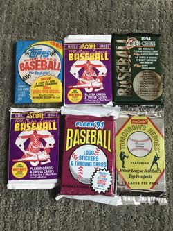 MLB Baseball cards new unopened 6 packs