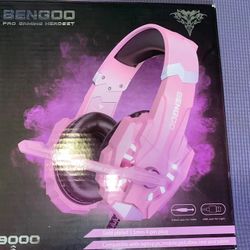 Bengoo G9000 Pink Gaming Headset for PS4 Xbox One Noise Canceling w/ Mic