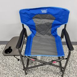 TIMBER RIDGE FOLDING CHAIR WITH SIDE TABLE AND CUP HOLDER!