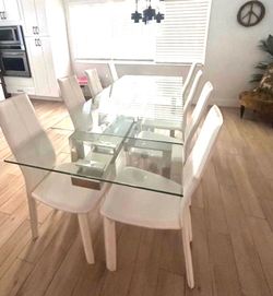Glass fining table 79by 35 in