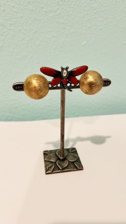 925 Silver V Italy Gold Vermeil Earrings 