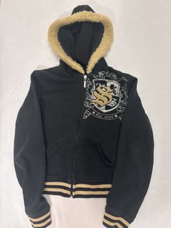 Black And Gold Southpole Zip Up Jacket Size XL 