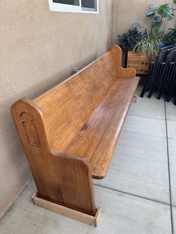 Vintage Pine Church Pew