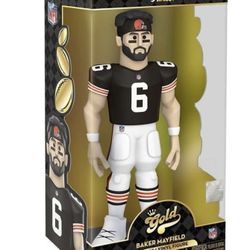 🏈New! Sale!    Funko GOLD Baker Mayfield NFL Cleveland Browns PREMIUM VINYL FIGURE ( reseda )