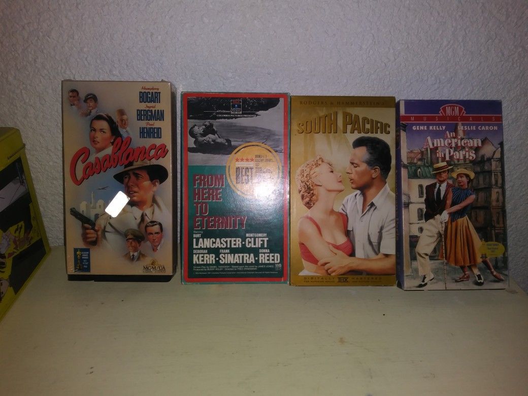For Classical VH Movies Casablanca ,South Pacific ,American In Paris, From Here To eternity