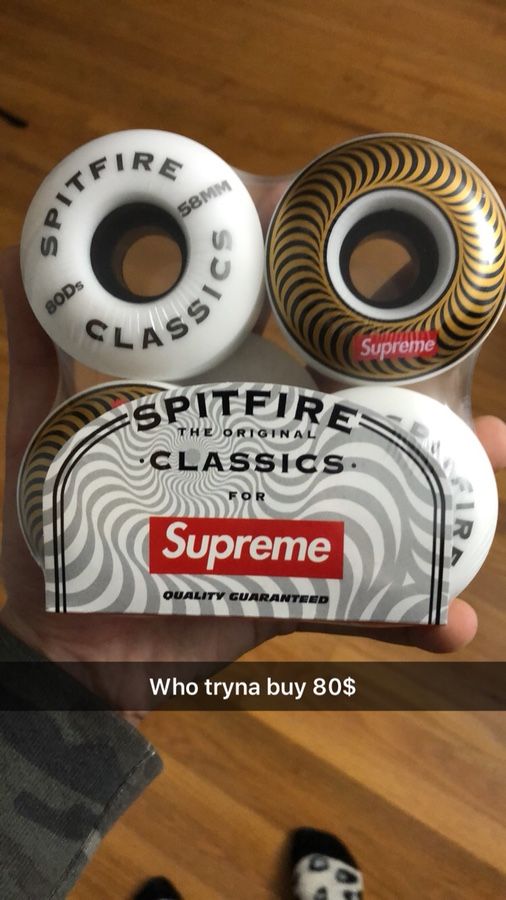 Supreme/spitfire skateboard wheels