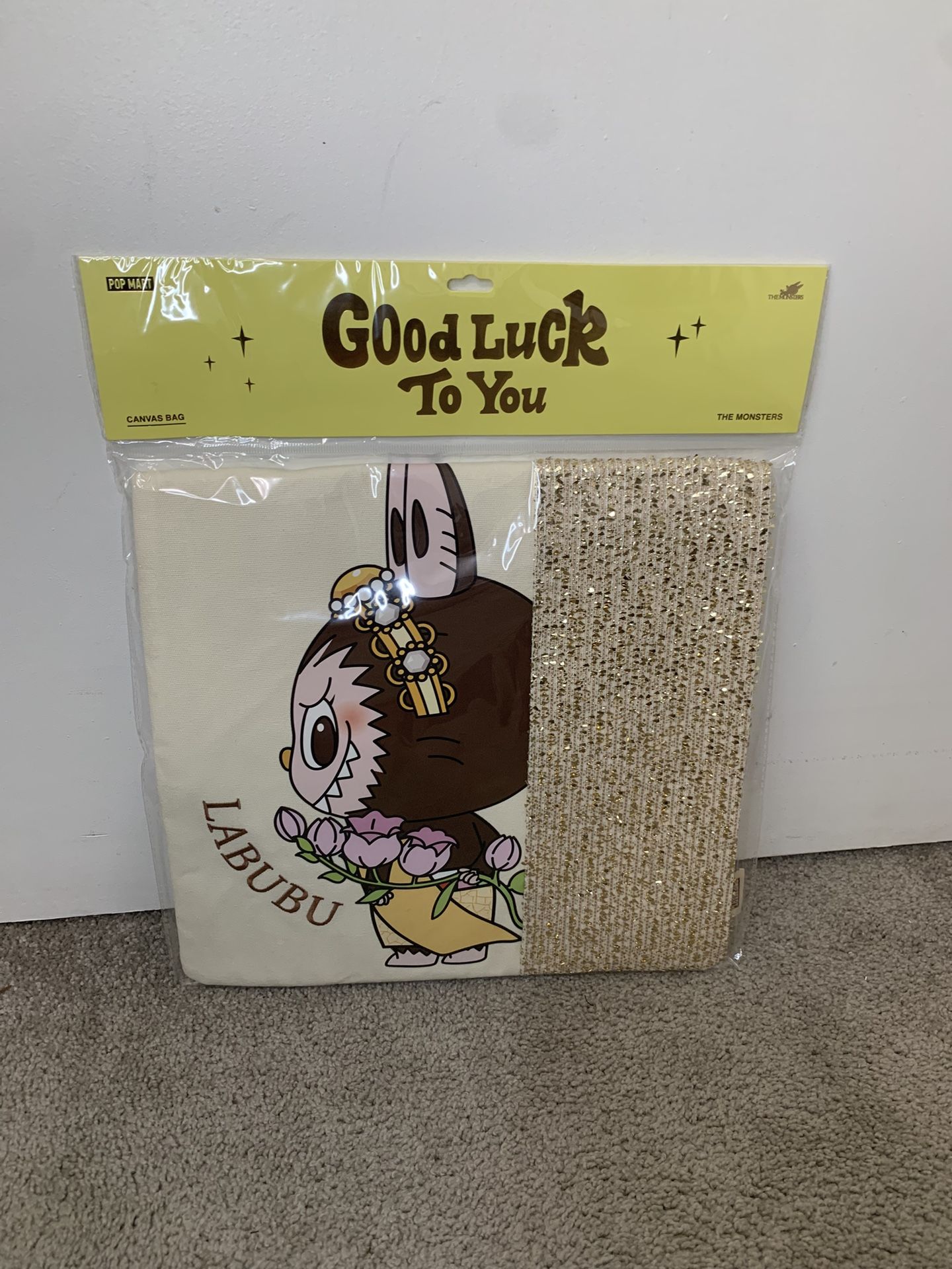 SEALED THE MONSTERS GOOD LUCK TO YOU LABUBU TOTE BAG