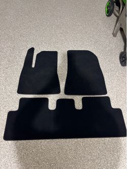 Full Set Front & Rear Floor Mats Carpet For 2023-2025 Tesla Model 3 Black New