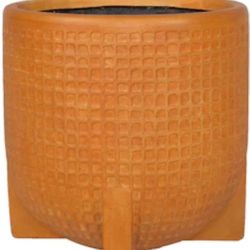 Origin 21 Round 14-in W x 14-in L Brown Mixed/Composite Indoor/Outdoor Planter