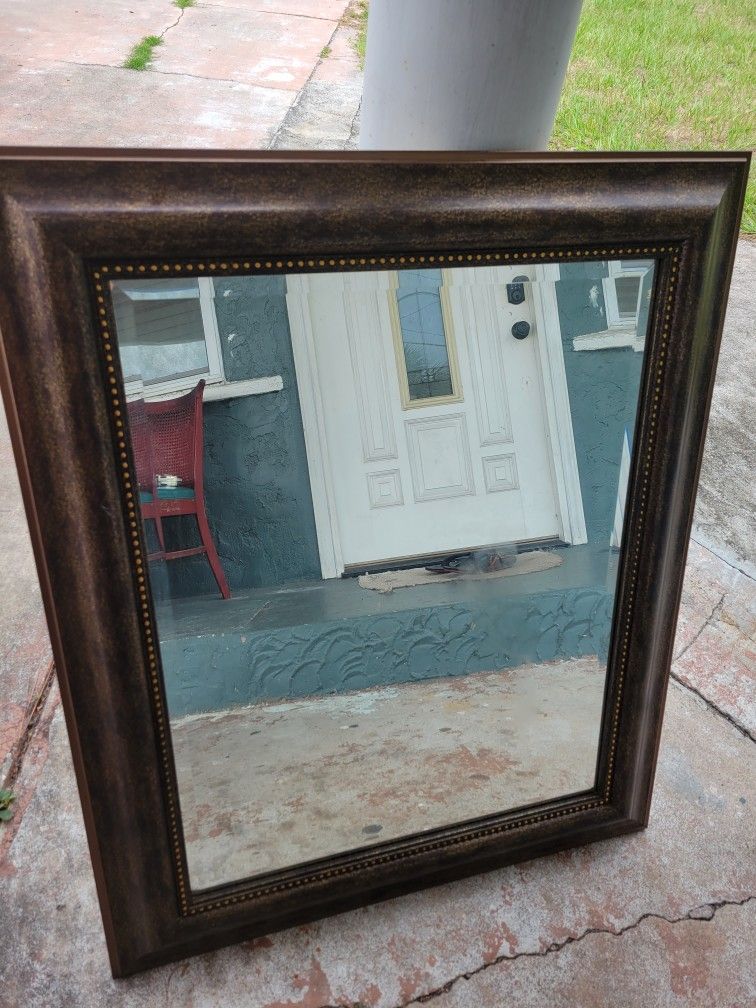 antique wood mirror