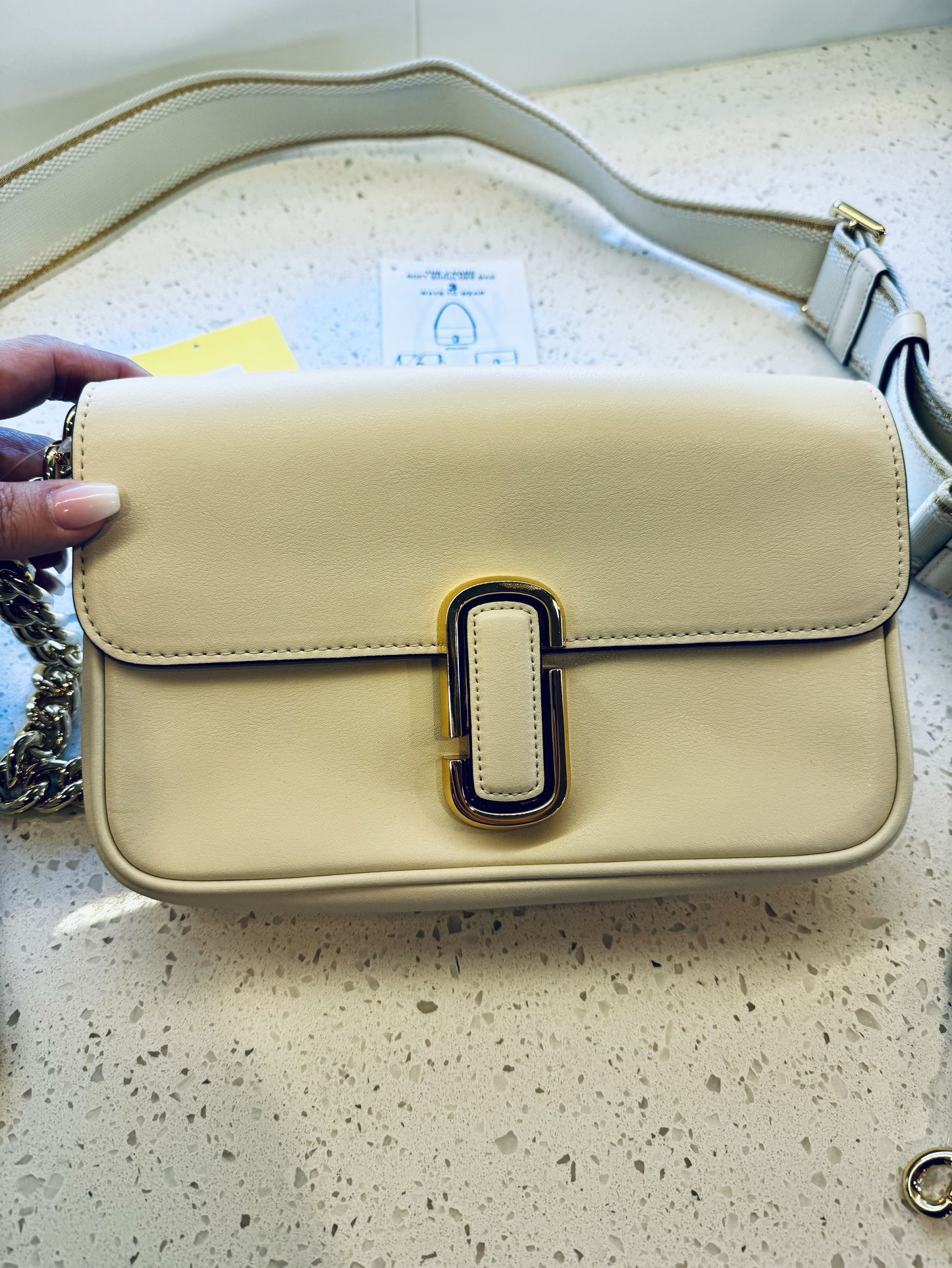 Cloud White Marc Jacobs J Shoulder Bag