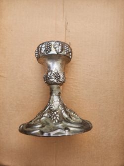 Silver plated candle holder
