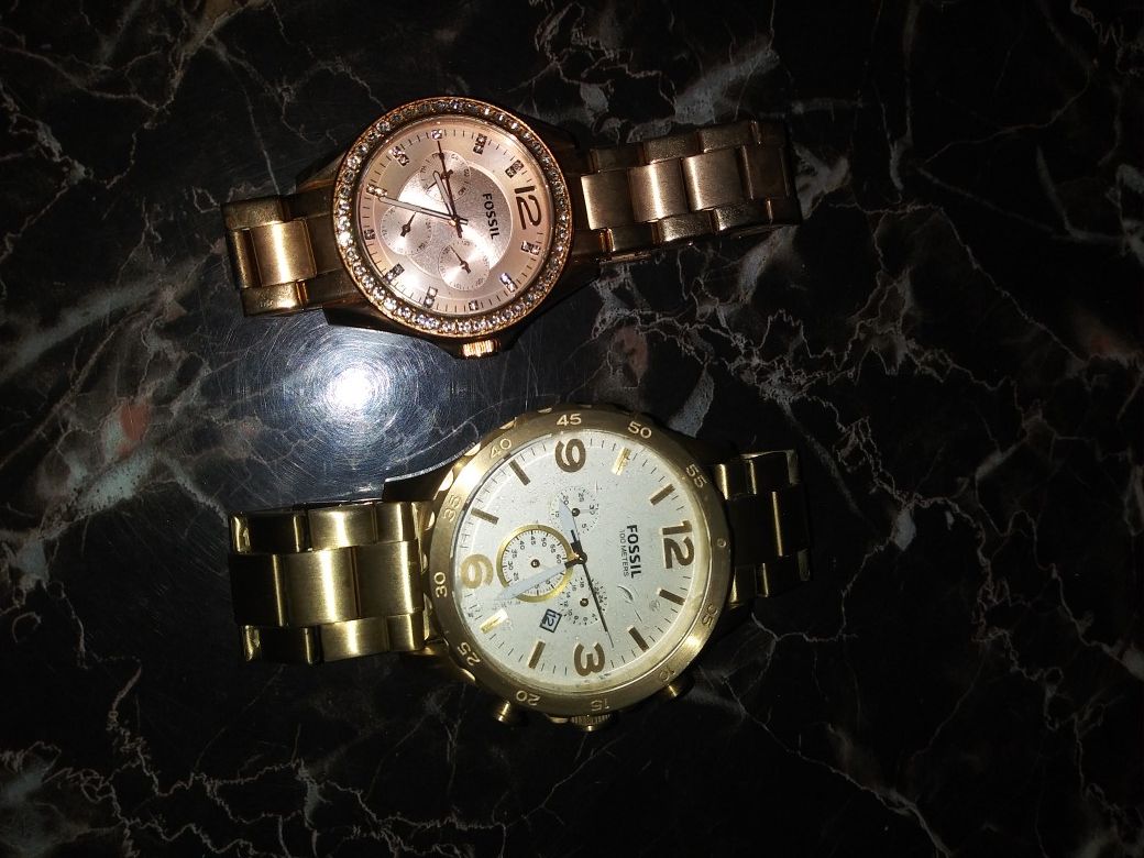 His & hers fossil watches