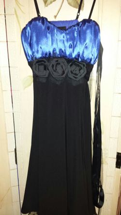 Blue black dress