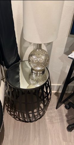 Table and lamp