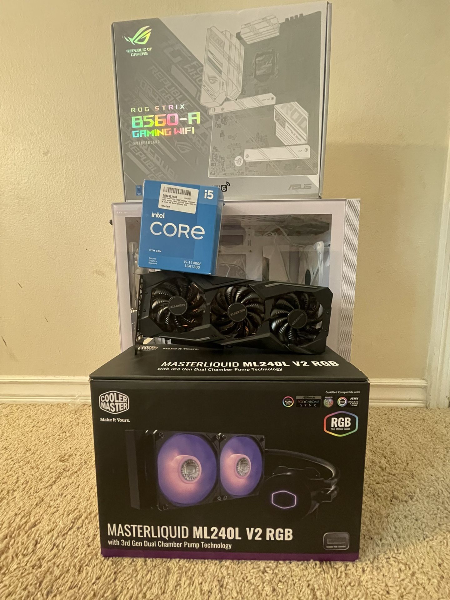 GAMING PC NEW GTX 1080 I5 10400 LIQUID COOLED