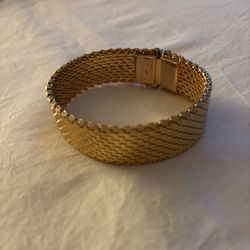 Vintage/Costume Jewelry: Similar looking "Italian-style" gold-tone bracelets 