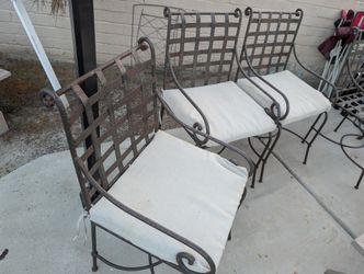 Wrought Iron Chairs - Set of 4 for $200
