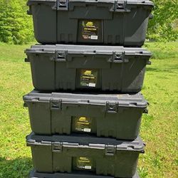 5 LARGE PLANO SPORTSMAN’S (TRUNK)  STORAGE BOXES. WEATHER RESIST.   $30 EACH (OR) $125 FOR ALL 5 !!