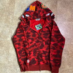red bape hoodie