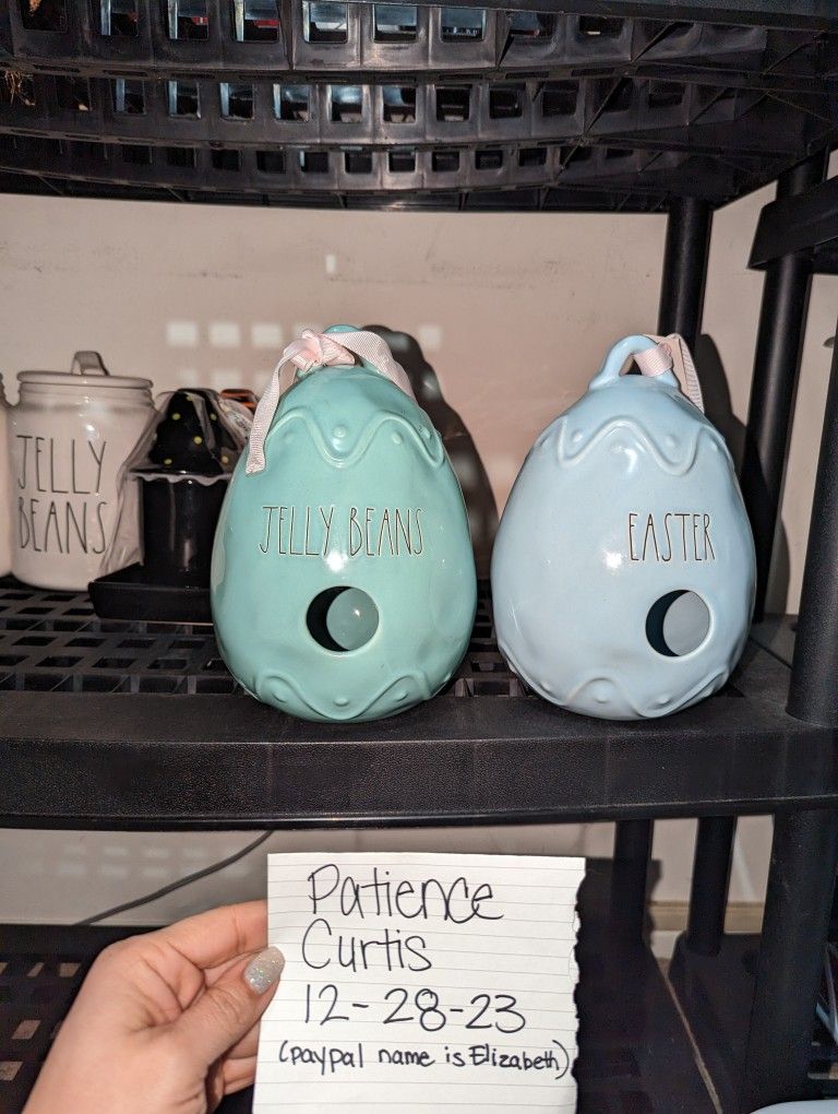Rae Dunn Easter Egg Jelly Beans And Easter Blue Green