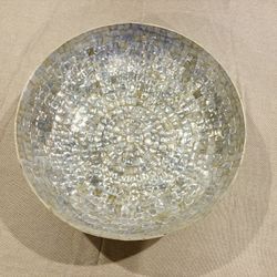 XL Ethan Allen Mother of Pearl Bowl 18"x 6"