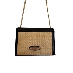NEW!! Fun Summer Bebe Marie Straw Crossbody Purse | Natural & Black - Never Used