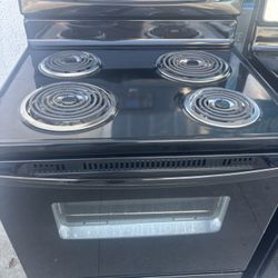 Black Electric Stove Used 30”