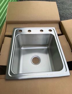 Elkay Lustertone 19-1/2" Drop In Single Basin Stainless Steel Kitchen Sink
