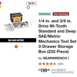 GEARWRENCH mechanical Tool Set