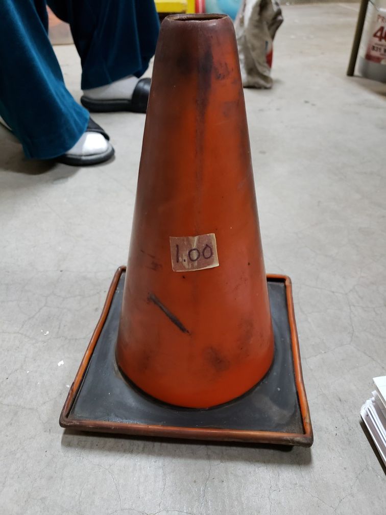 Misc tools and 1 hazardous cone