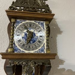 Antique Clock Strikes The Hour 1/2On That Hour