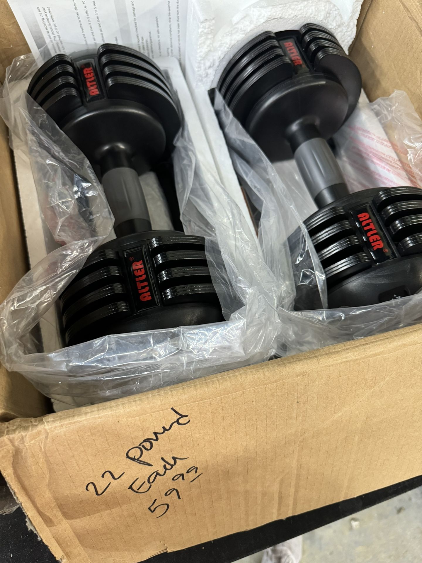 Weights 22 Pounds Each $59.99