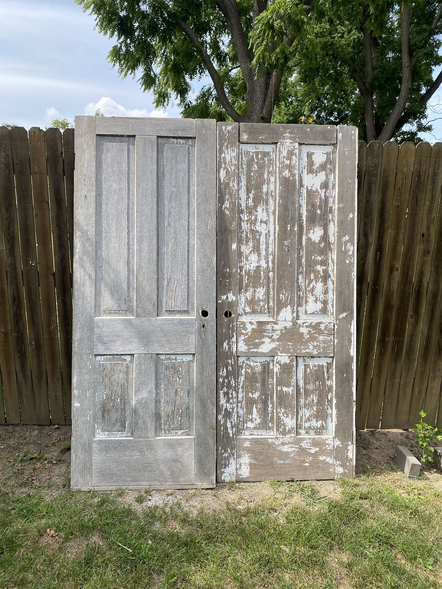 Antique Chippy Paint Wood Doors