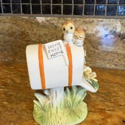 Vintage Hand Painted Lefton Owl Figurine
