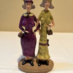 Vintage Sandy Gervais Resin Figure Best Friends