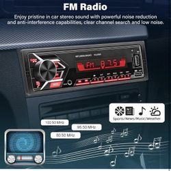 Car Radio Bluetooth Single DIN Car Stereo Audio