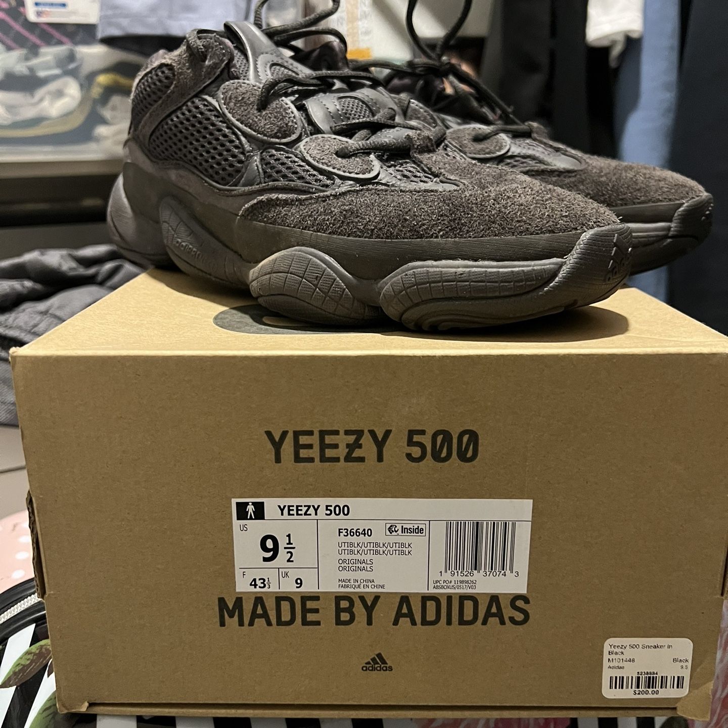 Adidas yeezy 500 utility black f36640 deals