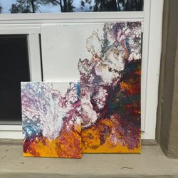 🎨 Abstract Fluid Art Canvas Set – Bold & Modern (Set of 2)