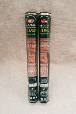 HEM Precious Musk Incense Sticks, 2 Tubes of Incense 40 Incense Sticks