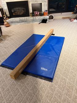 Gymnastics 8 ft balance beam and mat
