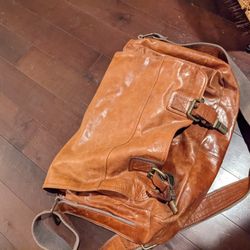 Fossil Messenger Bag- Brown Leather 