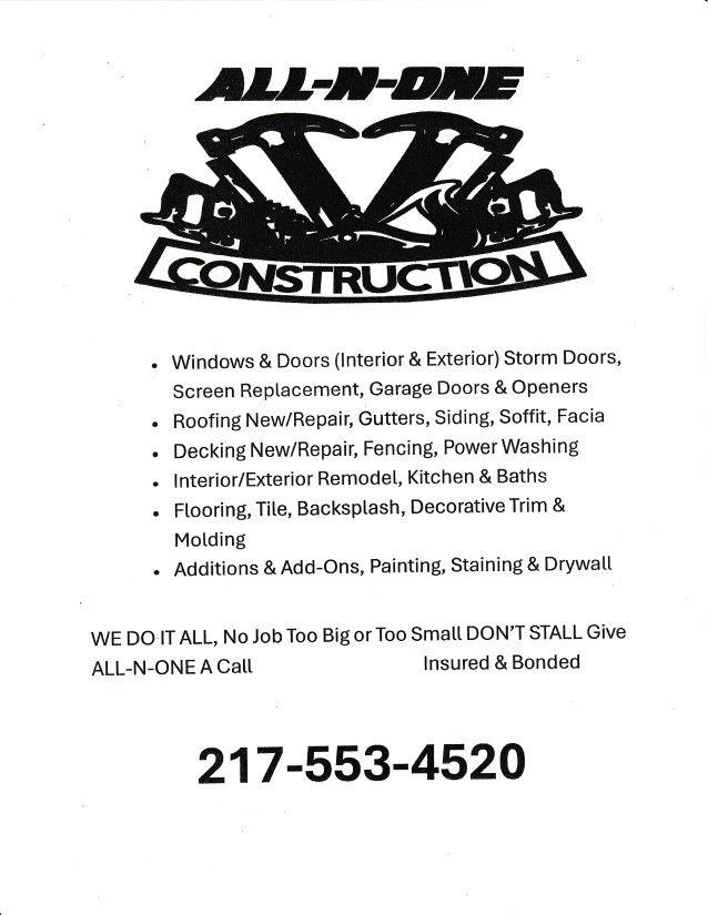 Military and Senior Citizen Discounts available, Don't Stall Give All- In-One a Call