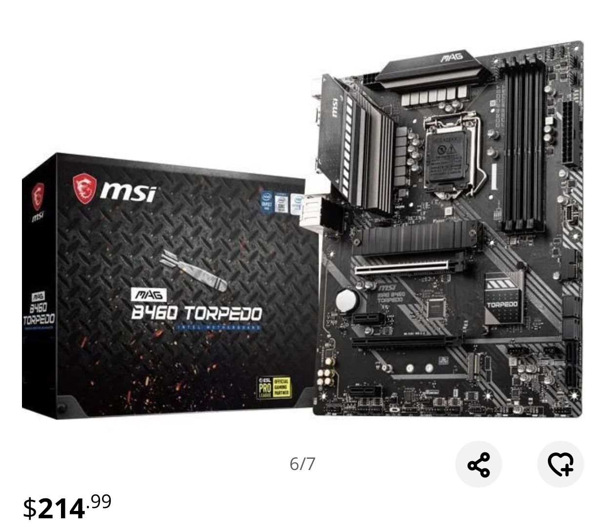 Motherboard MSI b460 torpedo